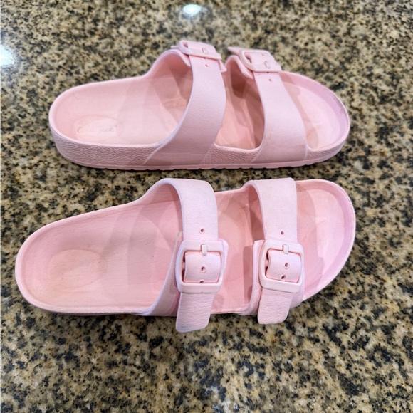 Cat & Jack Kids Pink Slide Sandals Size 3 - Picture 4 of 5